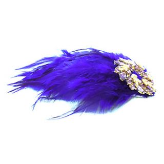 Gorgeous Purple Feather Wedding Bridal/ Patry Corage Headpiece