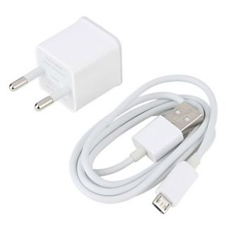 Euro Plug Charger for Samsung Galaxy S3 I9300 and Other Cellphone (White)
