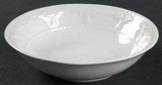  Athena White Soup/Cereal Bowl, Fine China Dinnerware   All White,Emboss