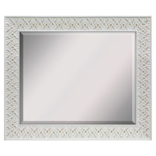 Shabby Chic Beveled Mirror, White