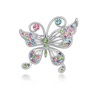 Gorgeous Crystal Stones Butterfly Brooch (More Colors)