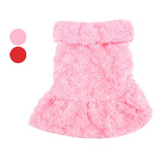 Warm Soft Coat with Flower Brooch for Dogs (XS XL, Assorted Colors)