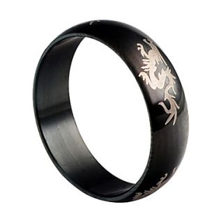 Titanium Steel Dragon Pattern Ring