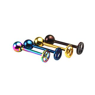 Silver Plated Stainless Steel Navel/Ear Piercing(Assorted Color)
