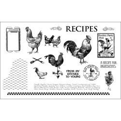 Poultry Party Rubber Stamp Set