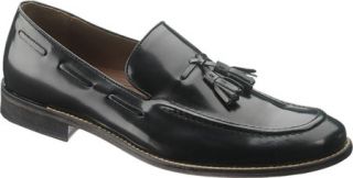 Mens Hush Puppies Grimes   Black Leather Tassel Loafers