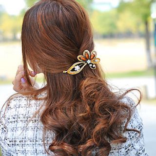 Womens Trendy Diamond Flower Hair Clip(11.65.5CM)