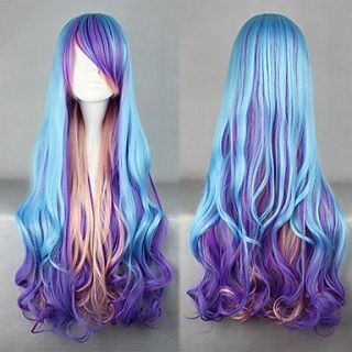 Lolita Wig Inspired by Blue and Purple and Pink Mixed Color Punk