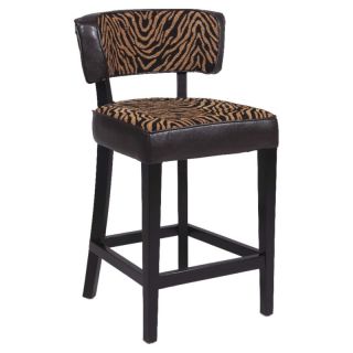 Chintaly Tiger Stationary 30 in. Bar Stool   Black   0296 BS