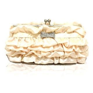 Elegant Polyester Ruffles Evening Handbag/Clutches(More Colors)