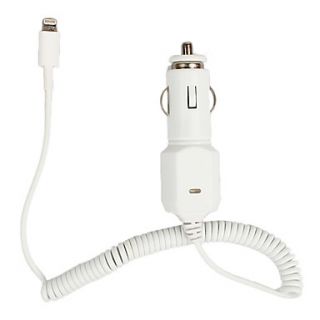 8 Pin Car Charger with Cable for iPhone 5 iPod touch 5 (Apple 8 pin, 5V 1A)