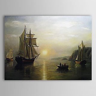 Hand painted Oil Painting A Sunset Calm in the Bay of Fundy Landscape Bradford William