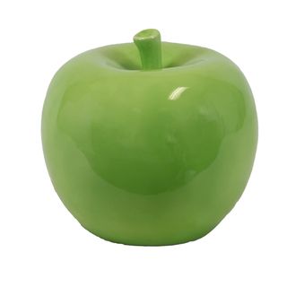 Small Ceramic Apple Green (CeramicDimensions 6.5 inches high x 6.5 inches wide x 6.5 inches deepUPC 877101705147For Decorative Purposes OnlyDoes Not Hold Water)