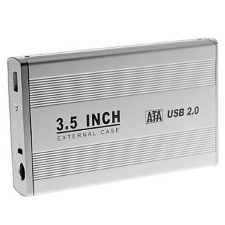3.5 Alluminum USB 2.0 SATA HDD External Case Enclosure