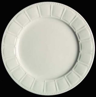  Haley (Paneled Rim) Dinner Plate, Fine China Dinnerware   All White,Emb