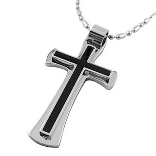 Mens Titanium Cross Necklace