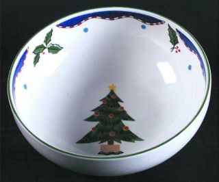 Mikasa Christmas Glow Soup/Cereal Bowl, Fine China Dinnerware   Fashion Plate, B