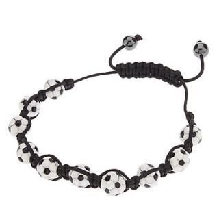 Football Shaped Stone Knit Bracelace