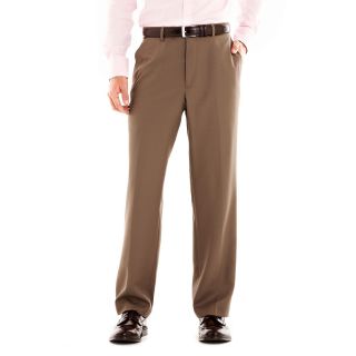 Louis Raphael Seasonal Flat Front Pants, Taupe, Mens