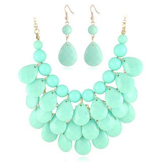 Gorgeous Alloy With Acrylic Womens Jewelry Set Including Necklace,Earrings