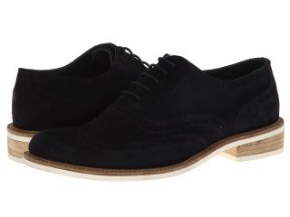 Intrigo Wade Mens Lace Up Wing Tip Shoes (Navy)