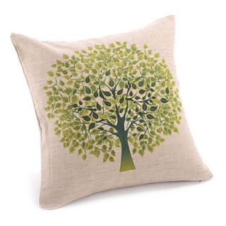 Country Vivid Tree Decorative Pillow Cover