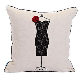 Elegant Dress Embroidery Decorative Pillow Cover