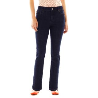 LIZ CLAIBORNE 5 Pocket Slim Leg Jeans   Petite, Moonstone Wash, Womens