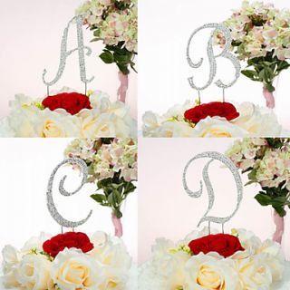 Gorgeous Rhinestone Monogram Wedding Cake Topper