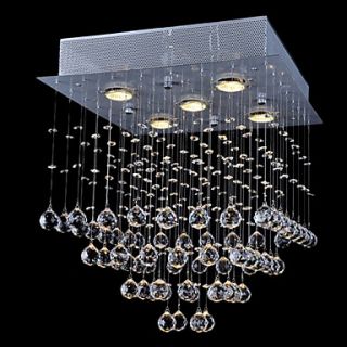 Luxury Crystal Beaded Ceiling Light with Warm Yellow Light Source