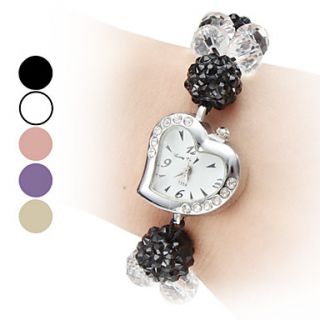 Womens Adjustable Band Style Plastic Analog Quartz Bracelet Watch (Assorted Colors)