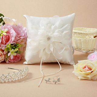 Beautiful Wedding Ring Pillow With Delicate Flower