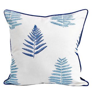 Country Blue Tree Cotton Decorative Pillow Cover