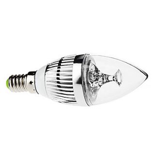 Dimmable E14 3W 240 270LM 6000 6500K Natural White Light LED Candle Bulb (AC 110 130/AC 220 240 V)