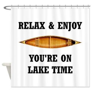  On Lake Time Shower Curtain  Use code FREECART at Checkout