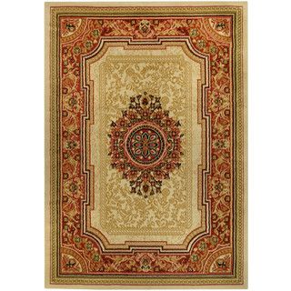 Medallion Traditional Ivory Area Rug (33 X 47)