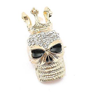 Golden Skull Royal Crown Pattern Brooch