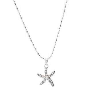 Starfish Shaped Full Rhinestone Studded Necklace
