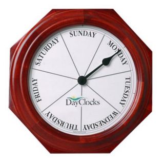 Classic Day 9.25 Inch Wall Clock Multicolor   CLASSIC O   Oak Wood Color