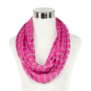 MIXIT Striped Infinity Scarf, Pink, Womens