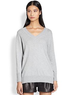 Rag & Bone Casey Slouchy Cotton Sweater   Light Grey