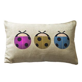 Country Coccinella Cotton/Linen Decorative Pillow Cover