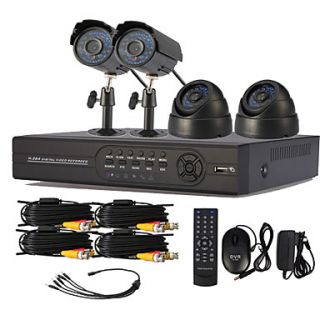 4 Channel One Touch Online CCTV DVR System(4 Channel D1 Recording)