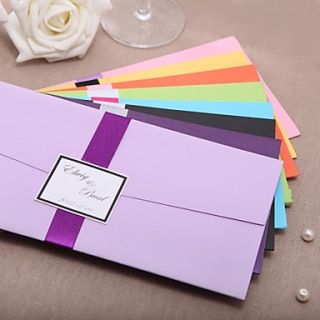 Personalized Wedding Invitation With Ribbon   Set of 50(More Colors)