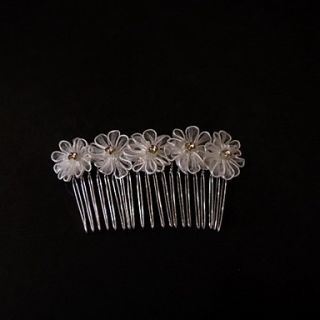 Gorgeous Alloy With Flower/Rhinestone Womens Hair Combs