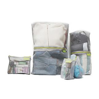 Portable Mesh Style Storage Bag Set for Travel (4 Piece)