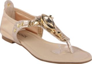 Womens L & C Matilda 03   Light Gold Thong Sandals