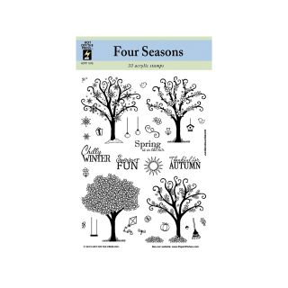 Acrylic Stamps Four Seasons Trees