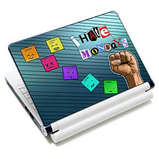 I Hate Monday Pattern Laptop Protective Skin Sticker For 10/15 Laptop 18361(15 suitable for below 15)
