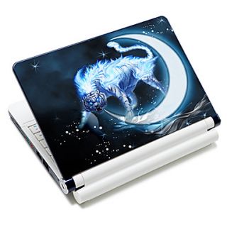 Moon And White Tiger Pattern Laptop Protective Skin Sticker For 10/15 Laptop(15 suitable for below 15)